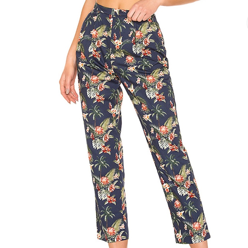 NWT Floral Crop Trousers